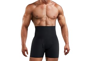 Bafully Boxer Homme Gaine Ventre Plat Amincissant Taille Haute Caleçons de Compression sous-vêtements sans Couture