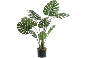 Valyria Home | Planta Artificial Monstera 120 cm – Costilla de Adán Realista para Decoración de Hogar y Oficina – Planta Tropical de Plástico – Árbol Artificial Decorativo