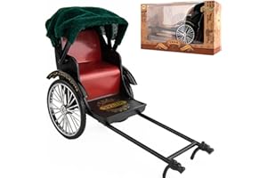 KINWODON Retro Rickshaw Model Ornament for Kids, Simulation Mini Vehicle Metal Model Kits for Adults, 1:10 Creative Iron Art Tabletop Ornament Toys Figurine Showpiece Collectible Ornament Collectible Figurine