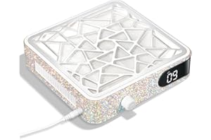 CHRISTINE SHELLY Dust Collector Nail Salon, Dust Extractor Nails Vacuum Fan with Reusable Filter, Powerful Dust Suction Manicure Machine for Nails Drilling Polishing Salon