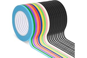 HARIENDNY 20 Rolls 1/8 inch Whiteboard Tape Line, Graphic Tape, Pinstripe Tape for Dry Erase Board, Draping Tape, Gridding Tape for White Board, Art, Office, School, Total Length 512FT