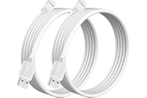 Lonnky Kabel do ładowania USB kompatybilny z Google Nest Cam (wersja baterii), wytrzymała konstrukcja czterordzeniowa, przedłużony kabel do ładowania zapewnia niezawodne zasilanie - 6 metrów