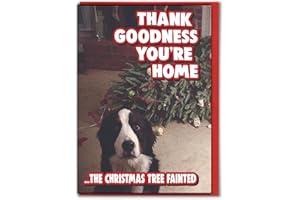 CHEEKY CHOPS Christmas Cards Funny Animals (Dog Christmas XM332)