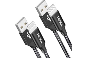 PIPIKA kabel iPhone,[2 opakowanie 0,5 m] z certyfikatem Apple MFi kabel Lightning ładowarka iPhone nylon pleciony kabel szybkie ładowanie dla iPhone 14/13/13 Pro Max/12/12 Mini/12 Pro/11/11 Pro