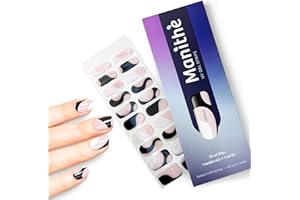 Manithè - Smalto Adesivo per unghie in Vero Gel Semi-indurito - Strisce Protettive - Unghie Adesive UV - Gel Semi Polimerizzato, Semi Cured Gel Nail, 20 pezzi a kit (Kruella)