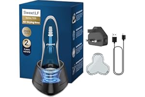 SweetLF Electric Razor for Men, with Air-Drying Base & UK Charger & Pop-up Trimmer - Rechargeable Cordless 120 Min Shaving, 100% Waterproof Electric Shaver, Wet & Dry Shavers for Men