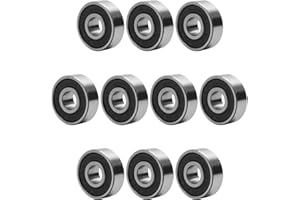 Othmro 606-2RS - Cuscinetti a sfere a doppio sigillo, 6 mm x 17 mm x 6 mm, in acciaio al carbonio Z1 (confezione da 10)