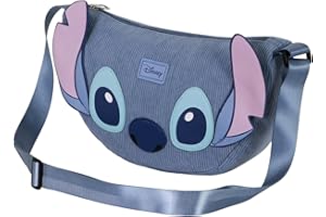 Disney Lilo et Stitch Sight-Sac à Bandoulière Oval Roy, Bleu, 34 x 20 cm