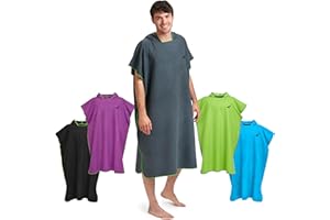 Fit-Flip Poncho de Surf - Ligero, Compacto y de Secado rápido - Toalla para cambiarse para Mujeres y Hombres - Albornoz natación de Microfibra Playa