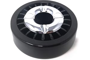 Starlet24® Gluttöter Aschenbecher für draußen Windaschenbecher Ascher stabil rund flach - SCHWARZ