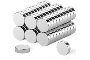 WATELL 40 Pcs Magnets - 10x3mm Strong Magnets for Whiteboard, Office, Home & Fridge