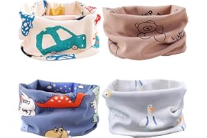 CENCERY 4 Stück Kinderschal Kleinkind Snood Halswärmer Winddicht Warm Cartoon Schal für Jungen und Mädchen