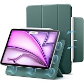 ESR iPad Air 13 İn&ccedil; Kılıf M2 (2024), iPad Pro 12.9 (2022/2021, 6./5./4. Nesil), G&uuml;&ccedil;l&uuml; Manyetik Ataşman, İnce &Uuml;&ccedil; Katlı Stand K