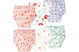 ORPAPA Töpfchen Trainingshose Baby Trainingshosen, Baby Kinder Töpfchen Unterwäsche Kleinkinder Windelhosen Toilettentraining Unterwäsch Töpfchen Trainingshose 6er-Pack