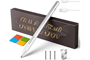 Glitfix Microsoft Surface Pen-Stylus Stift für Microsoft Surface Pro 12/11/9/8/7/6/5/4/3, Surface Go 4/3/2 Surface Laptop/Studio/Book 4/3/2 mit 1024 Druckempfindlichkeit, Palm Rejection, Surface Go Zu