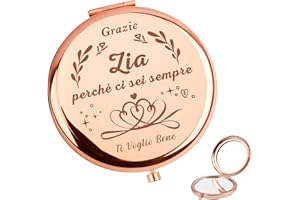 CDIXlmuz Regalo Zia Idee Regalo Pasqua Festa Della Mamma Idee Regalo Per Zia Regali Zia Specchio Compatto Regalo Zia Compleanno Regalo Zia Natale Grazie Zia