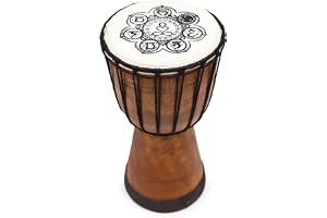 Chakra Wide Top Djembe Drum - 30cm High