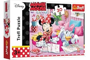 Trefl-18217 Mickey & Friends 30 Pièces pour Les Enfants à partir de 3 Ans Puzzle, TR18217, Meilleurs Amis Disney Minnie