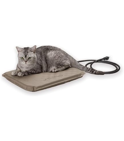 K&H Thermo-Pet Lounge Sleeper – Beheiztes Hundebett Für Drinnen, Warm & Gemütlich Für Katzen Und Hunde Bis 18 Kg