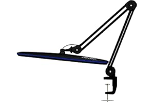 Neatfi XL 2,200 Lumens LED Task Lamp with Clamp, UK Plug, 24W, 117 Pcs SMD LED, 23 Inches Ultra Wide Lamp, 4 Level Brightness Dimmable, Eye-Caring LED Lamp, Glare Free (Black)