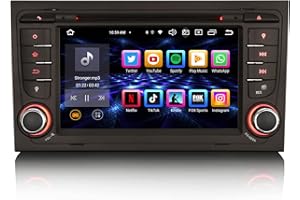 ERISIN 8-Core 7" Android 12 Autoradio Navigatore Compatibile con Audi A4 S4 RS4 RNS-E Seat Exeo GPS Sat Nav Carplay DSP Bluetooth Wifi DAB+ TPMS 4GB RAM 64GB ROM