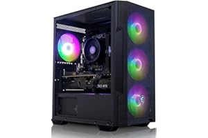 AWD-IT Ordinateur de Bureau Gaming - Processeur Intel 14400F • NVIDIA RTX 4060 Ti 8 Go • 16Go 3200MHz DDR4 • 1To M.2 SSD • MSI M100R Case • WiFi • Windows 11