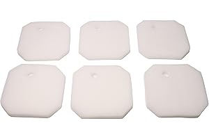 LTWHOME Sin marca Estera de Filtro Esponja de filtrado Fina de Color Blanco de reemplazo para Eheim 2616265 Professional Pro 2 2226/2326/ 2026/2128 y Experience 350 (6 Piezas)