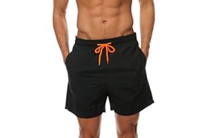 Arcweg Homme Short de Bain Bermuda Séchage Rapide Garçons Court de Plage Sport Natation Casual 12 Ans et Plus avec Cordon Réglable Élastique Tailles 38-46