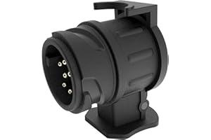 NEUE DAWN 12V Prise Adaptateur de Remorque 13 Broches vers 7 Broches,Prise de Connexion de la Remorque pour la Connexion des Feux de Freinage avec Housse de Protection,pour Caravanes,Camions,Voitures