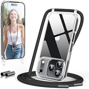 Custodia In TPU Per IPhone 17 Con Cordino - Nera - Foto 10