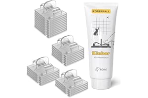 KORERPALL Crochet De Fixation Filet pour Chat, Crochet Fixation Filet Chat, 50 Crochet Fixation Filet Chat, Crochet Fixation pour Filet Chat + Silicone Extra Fort De 60 ML, Convient Aux Filet Chat Balcon