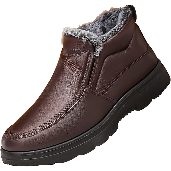 Bottines Montantes Homme - Fermeture éclair, Style Mocassin Décontracté, Pour Extérieur, Neige, Sécurité, Quotidien