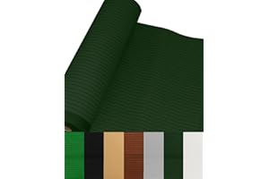 Jardin202 - Malla de ocultación 110gr/m² | Sombra y privacidad en tu jardín | Premium | Ideal para Vallas y barandillas | 1 x 10 Metros (Verde Oscuro)