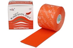 ‎NASARA Nasara Original Kinesiologie Physio Tape für Sport und Medizin, Rollengröße 5cm x 5m, Orange
