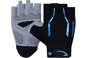 WESTWOOD FOX Fahrradhandschuhe Halbfinger Unisex Gepolsterte Griffe Palm Fahrrad Sommer Reiten MTB Bike Handschuhe Rutschfest Fingerlos Kurz Mountainbike Fahrt Herren Sport Wandern Fäustlinge Klettern
