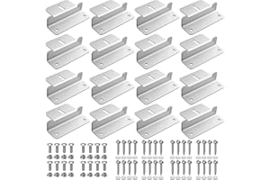 Anbte 16PCS Solar Panel Mounting Z Brackets, Aluminum Solar Panel Mounting Bracket 304 Stainless Steel Screws, Stable, Rust - Resistant, Easy Install for Roof, RV, Boat, Yacht, Silver