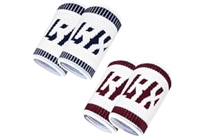 LYFT-RX Wrist Sweatbands, Slim Fit Design for Weightlifting, Gym, Workout, Cross Training, Weight Lift, Sports, 4.5 inch Sweat Wicking Wrist Bands, Men & Women, 4PACK (2 Pairs/2 Colors)
