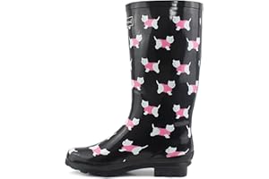Wyre Valley Womens Ladies Adjustable Calf Wellies Waterproof Festival Dog Walking Rain Wellington Boots