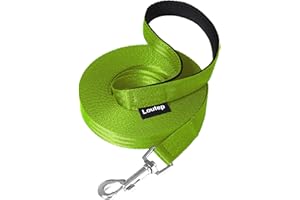 Loutep Trainingsleine für Hunde, 3 m, 5 m, 10 m, 15 m, 20 m, 25 m, 30 m, Starkes Nylonseil, extra Lange Leine, Hundeleine mit gepolstertem Griff für große, mittelgroße und kleine Welpen, Rückruf