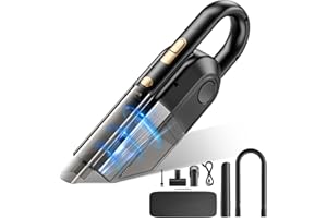 Doovasen Aspirateur à Main 15000Pa Aspirateur à Main Puissant Multifonctionnel avec Filtres HEPA et Filtre en Acier Inoxydable pour Maison Voiture Bureau Table Poils d'animaux