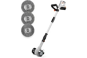 VonHaus Weed Remover Cordless – Telescopic/Height Adjustable Grout, Driveway, Patio, Stone, Wood, Paving Electric Cleaner/Swe