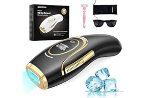 IBORRIA Épilateur Lumière Pulsée IPL, Épilateur Laser IPL pour Hommes et Femmes, 999 900 Impulsions lumineuses, 2 Modes, 5 Niveaux d'énergie, pour Corps, Visage, Aisselles, Jambes, Bikini – Noir