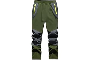 Willit Kids Snow Pants Boys Fleece lined Softshell Ski Trousers Thermal Waterproof Hiking Pants with Pockets