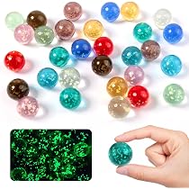 Ensemble de 20 Billes en Verre Rouges en Vrac, Accessoire de Course de Billes, Artisanat Ensemble de 20 Billes en Verre Rouges en Vrac, Accessoire de Course de Billes, Artisanat
