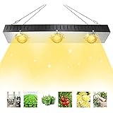 Niello COB LED Grow Light, 600w Sunlike Vollspektrum LED Pflanzenlampe with Reflective Cup, High PAR & High Lumen Growing Lam