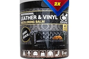 Coconix Leather & Vinyl Recoloring Balm - Pure Black | Restore Faded, Worn, and Peeling Leather and Vinyl on Sofas, Chairs, and Car Seats | Vibrant Colors with Simple Application