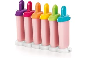 Tescoma 668218 Bambini Stampi per Gelati, Plastica, Multicolore, 13 x 19 cm, 6 Pezzi