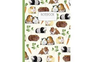 Guinea Pig Notebook: Cute Notebook for Guinea Pig Fans + Cavy Lovers With Parsley + Carrot Treats - Gifts for Girls and Boys