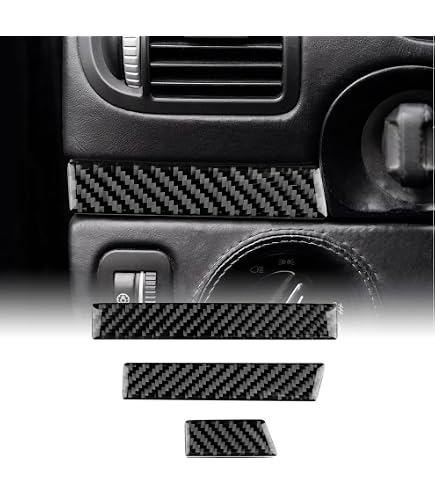 Autocollant Fibre Carbone Pour Porsche Cayenne 2003-2010 - Habillage Sortie D'air Latérale Tableau De Bord - Noir
