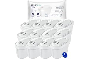 Aquafloow Set med 12 Vattenfilterpatroner | Kompatibla med Brita Maxtra+, Maxtra Pro, Marella, Style, Elemaris